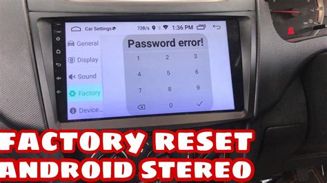 Search for the Radio <strong>Reset Code</strong> in the Owner’s Manual. . Android car stereo factory reset code